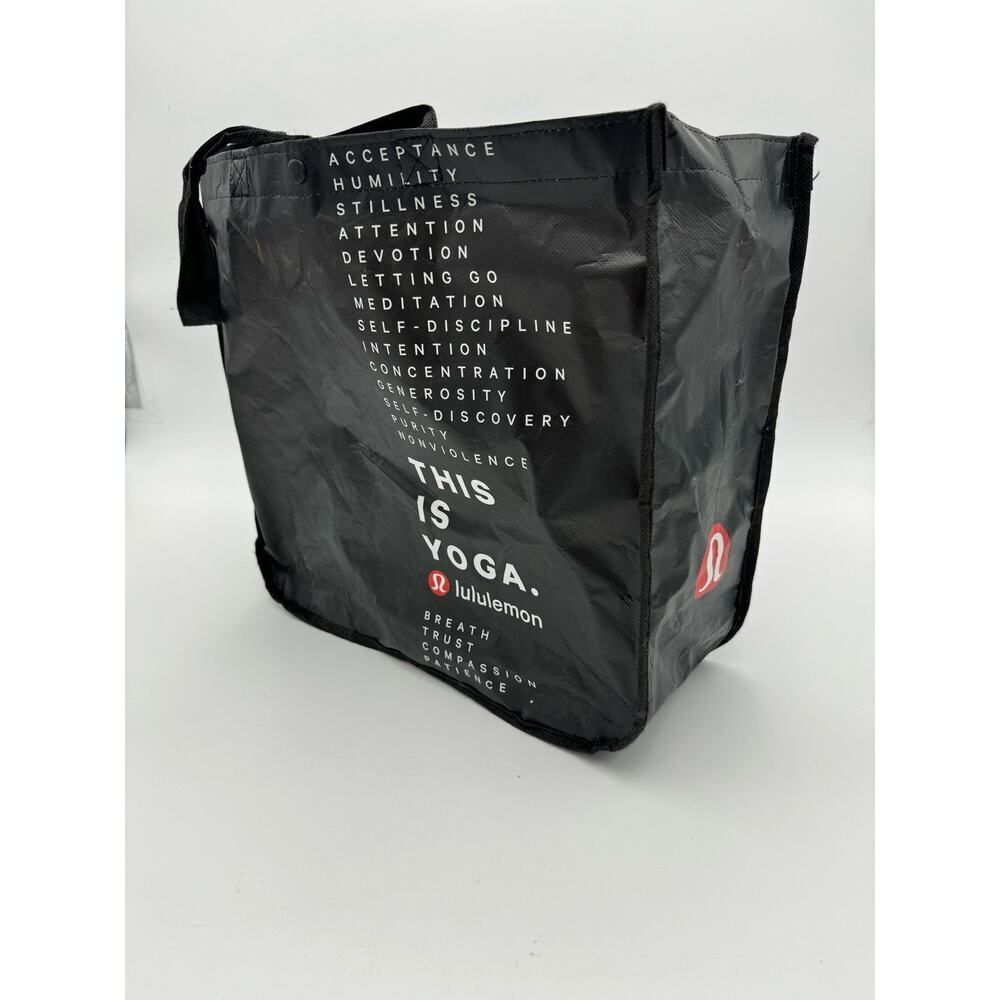 Lululemon Athletica Durable‎ Reusable Shoulder Tote Bag Black